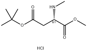 L-Aspartic acid, N-methyl-, 4-(1,1-dimethylethyl) 1-methyl ester, hydrochloride (1:1) 结构式