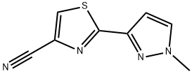 2-(1-methyl-1H-pyrazol-3-yl)-1,3-thiazole-4-carbonitrile 结构式