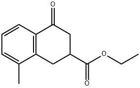 8-甲基-4-氧代-1,2,3,4-四氢萘-2-甲酸乙酯 结构式