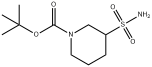 3-氨磺酰基哌啶-1-羧酸叔丁酯 结构式