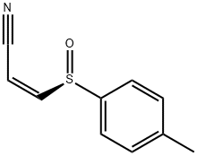 2-Propenenitrile, 3-[(R)-(4-methylphenyl)sulfinyl]-, (2Z)- 结构式