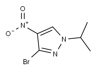 3-bromo-1-isopropyl-4-nitro-1H-pyrazole 结构式