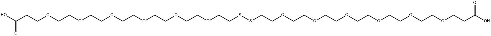羧酸-六聚乙二醇-二硫键-六聚乙二醇-羧酸 结构式