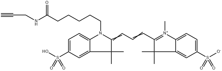 水溶性CY3炔基染料 结构式