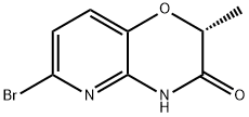 (R)-6-溴-2-甲基-2H-吡啶并[3,2-B][1,4]噁嗪-3(4H)-酮 结构式