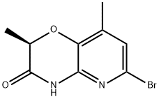 (R)-6-溴-2,8-二甲基-2H-吡啶并[3,2-B][1,4]噁嗪-3(4H)-酮 结构式