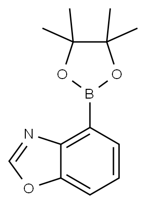 4-(4,4,5,5-四甲基-1,3,2-二氧硼杂环戊烷-2-基)苯并[D]噁唑 结构式