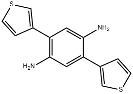 2,5-二(噻吩-3-基)苯-1,4-二胺 结构式