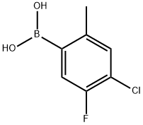 4-氯-5-氟-2-甲基苯基硼酸 结构式