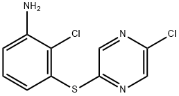 Benzenamine, 2-chloro-3-[(5-chloro-2-pyrazinyl)thio]- 结构式