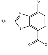 methyl 2-amino-4-bromo-1,3-benzothiazole-7-carboxylate 结构式
