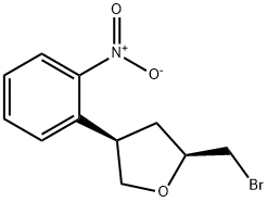 (2S,4R)-2-(溴甲基)-4-(2-硝基苯基)四氢呋喃 结构式