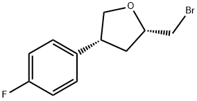 (2S,4R)-2-(溴甲基)-4-(4-氟苯基)四氢呋喃 结构式
