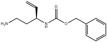 (S)-(5-氨基戊-1-烯-3-基)氨基甲酸苄酯 结构式