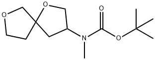 (1,7-二氧杂螺[4.4]壬南-3-基)氨基甲酸叔丁酯 结构式