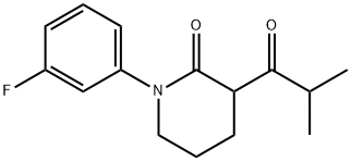 1-(3-氟苯基)-3-异丁酰哌啶-2-酮 结构式