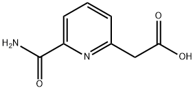 2-(6-氨基甲酰基吡啶-2-基)乙酸 结构式