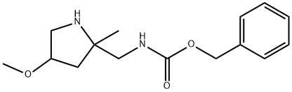 ((4-甲氧基-2-甲基吡咯烷-2-基)甲基)氨基甲酸苄酯 结构式