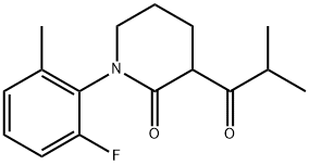 1-(2-氟-6-甲基苯基)-3-异丁酰哌啶-2-酮 结构式