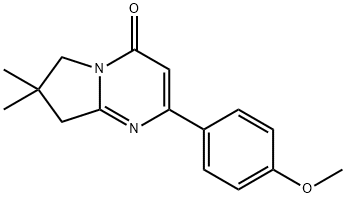 2-(4-甲氧基苯基)-7,7-二甲基-7,8-二氢吡咯并[1,2-A]嘧啶-4(6H)-酮 结构式