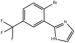2-(2-溴-5-(三氟甲基)苯基)-1H-咪唑 结构式