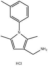 [2,5-dimethyl-1-(3-methylphenyl)-1H-pyrrol-3-yl]methanamine hydrochloride 结构式