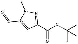 5-甲酰基-1-甲基-1H-吡唑-3-羧酸叔丁酯 结构式