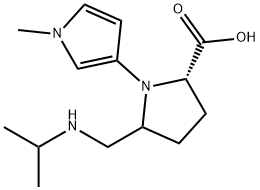 5-((异丙氨基)甲基)-1-(1-甲基-1H-吡咯-3-基)吡咯烷-2-甲酸 结构式