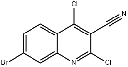 7-溴-2,4-二氯喹啉-3-甲腈 结构式