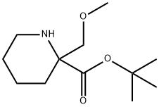 2-Piperidinecarboxylic acid, 2-(methoxymethyl)-, 1,1-dimethylethyl ester 结构式