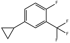 Benzene, 4-cyclopropyl-1-fluoro-2-(trifluoromethyl)- 结构式