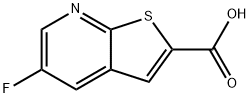 Thieno[2,3-b]pyridine-2-carboxylic acid, 5-fluoro- 结构式