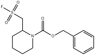 BENZYL 2-[(FLUOROSULFONYL)METHYL]PIPERIDINE-1-CARBOXYLATE 结构式