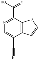 4-氰基噻吩并[2,3-C]吡啶-7-羧酸 结构式