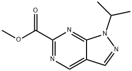 methyl 1-isopropylpyrazolo[3,4-d]pyrimidine-6-carboxylate 结构式