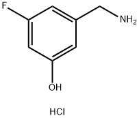 3-(氨基甲基)-5-氟苯酚盐酸盐 结构式
