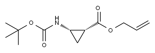 Cyclopropanecarboxylic acid, 2-[[(1,1-dimethylethoxy)carbonyl]amino]-, 2-propen-1-yl ester, (1R,2S)- 结构式