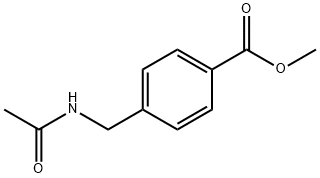 Benzoic acid, 4-[(acetylamino)methyl]-, methyl ester 结构式