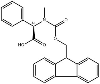 (9H-Fluoren-9-yl)MethOxy]Carbonyl N-Me-D-Phenylglycine-OH 结构式