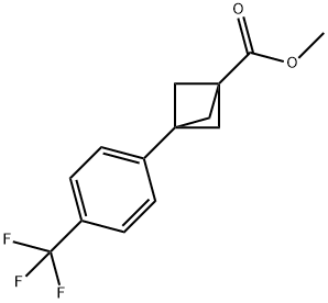 3-(4-(三氟甲基)苯基)双环[1.1.1]戊烷-1-羧酸甲酯 结构式