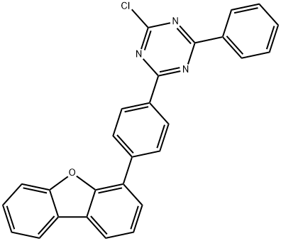 1,3,5-Triazine, 2-chloro-4-[4-(4-dibenzofuranyl)phenyl]-6-phenyl- 结构式