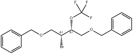 ((((2R,3R)-2-bromo-3-(trifluoromethoxy)butane-1,4-diyl)bis(oxy))bis(methylene))dibenzene 结构式