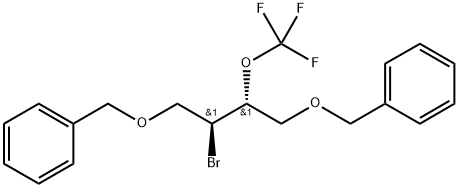 ((((2S,3R)-2-bromo-3-(trifluoromethoxy)butane-1,4-diyl)bis(oxy))bis(methylene))dibenzene 结构式