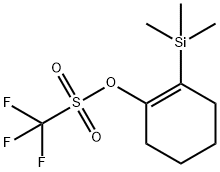 Methanesulfonic acid, 1,1,1-trifluoro-, 2-(trimethylsilyl)-1-cyclohexen-1-yl ester 结构式