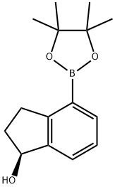 (S)-4-(4,4,5,5-四甲基-1,3,2-二噁硼戊环-2-基)-2,3-二氢-1H-茚-1-醇 结构式