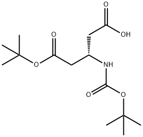 (S)-5-(叔丁氧基)-3-((叔丁氧基羰基)氨基)-5-氧代戊烯酸 结构式