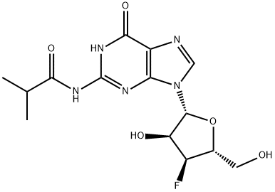 N2-iso-Butyroyl-3'-deoxy-3'-fluoro guanosine 结构式