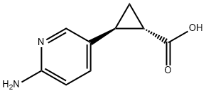 (1S,2S)-2-(6-氨基吡啶-3-基)环丙烷-1-羧酸 结构式