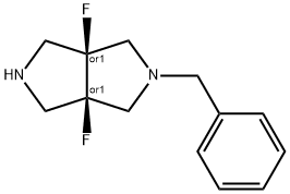 Pyrrolo[3,4-c]pyrrole, 3a,6a-difluorooctahydro-2-(phenylmethyl)-, (3aR,6aS)-rel- 结构式