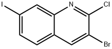 3-溴-2-氯-7-碘喹啉 结构式